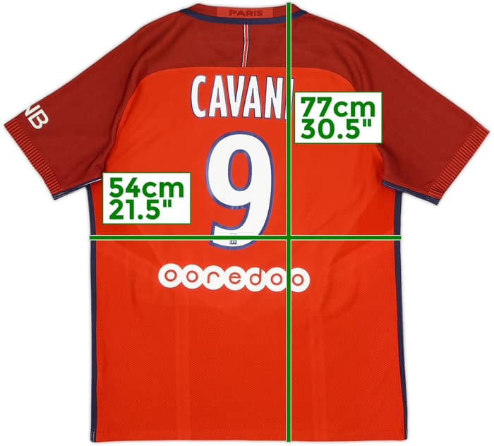 2016-17 Paris Saint-Germain Authentic Away Shirt Cavani #9 - 8/10 - (L)