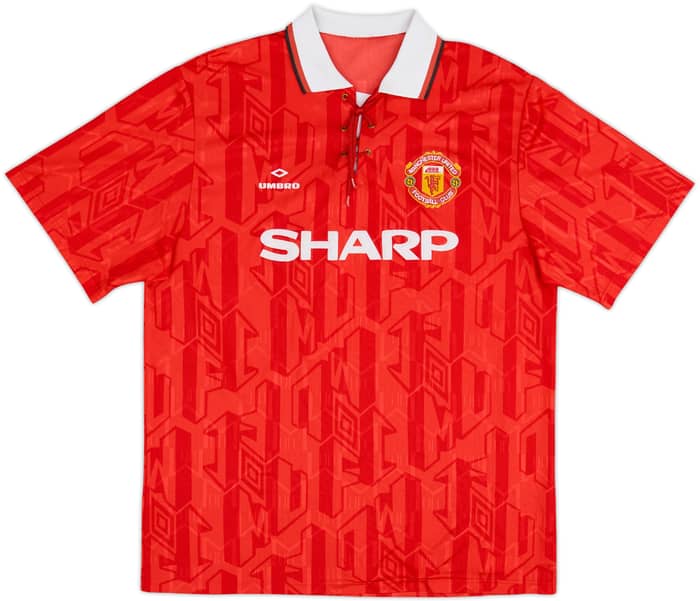 1992-94 Manchester United Home Shirt Cantona #7 - 5/10 - (XL)