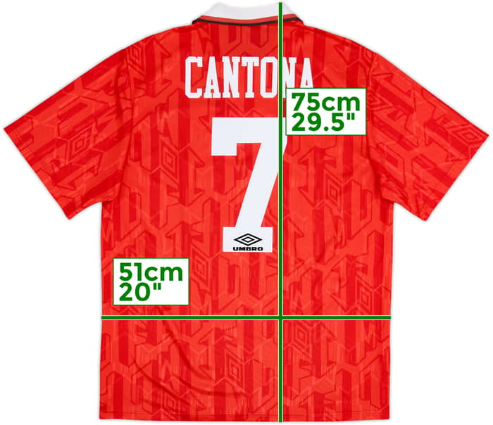 1992-94 Manchester United Home Shirt Cantona #7 - 5/10 - (XL)