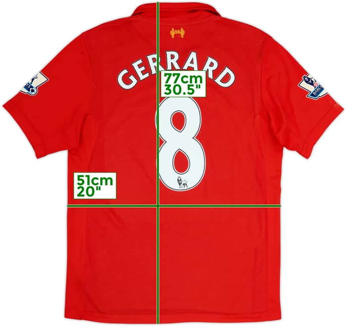2012-13 Liverpool Home Shirt Gerrard #8 - 5/10 - (M)