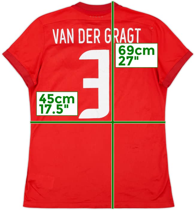 2015-16 FC Twente Women Home Shirt Van Der Gragt #3 - 7/10 - (Women's L)