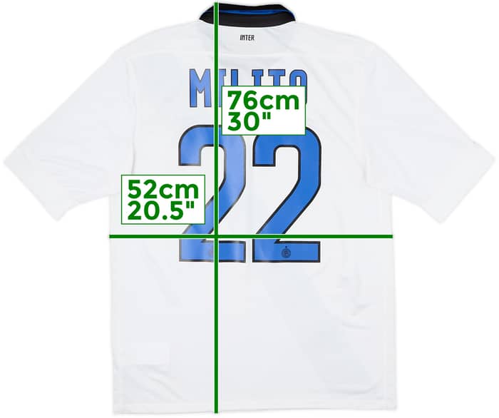2011-12 Inter Milan Away Shirt Milito #22 - 6/10 - (M)
