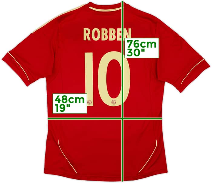 2011-13 Bayern Munich Home Shirt Robben #10 - 5/10 - (M)