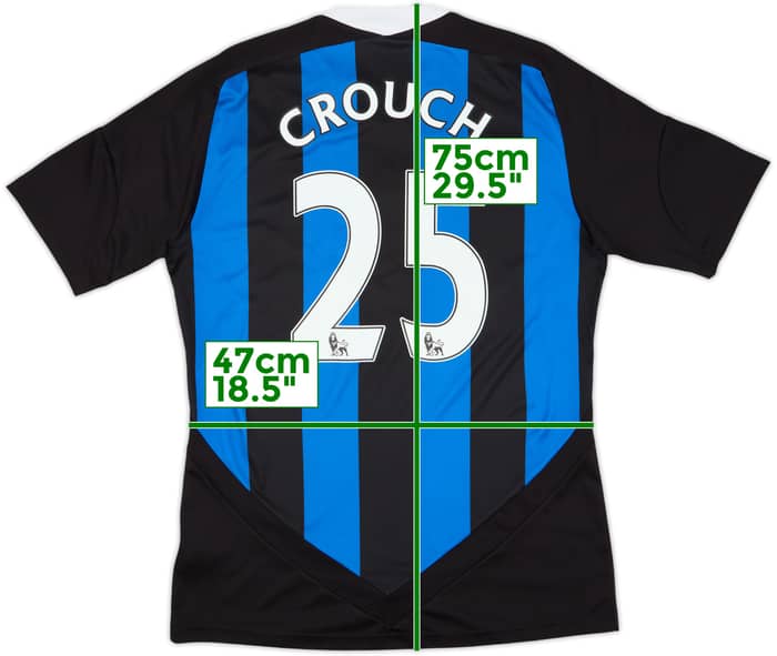 2011-12 Stoke City Away Shirt Crouch #25 - 7/10 - (M)