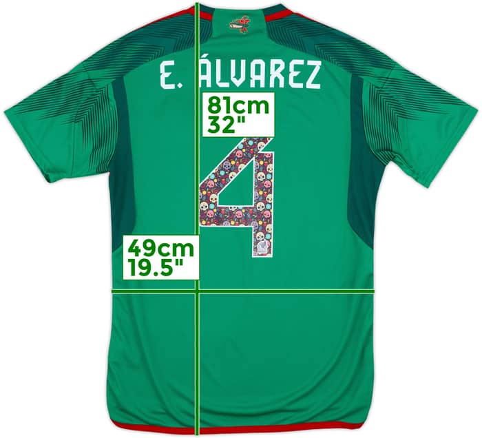 2022-23 Mexico Special Edition Home Shirt E.Alvarez #4 - 9/10 - (L)