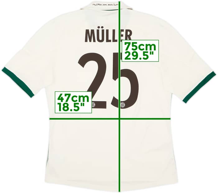 Camiseta de visitante del Bayern Munich 2013-14 Muller #25 - 5/10 - (L)