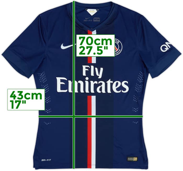 2014-15 Paris Saint-Germain Authentic Home Shirt - 4/10 - (M)