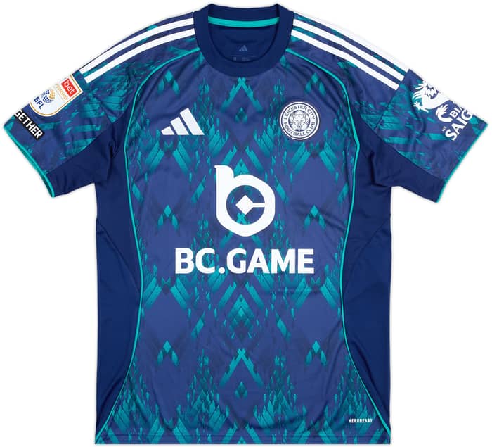 2025-26 Leicester Match Issue Away Shirt Choudhury #17