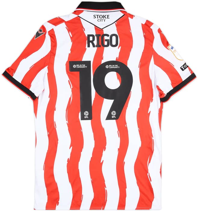 2025-26 Stoke Match Issue Home Shirt Rigo #19