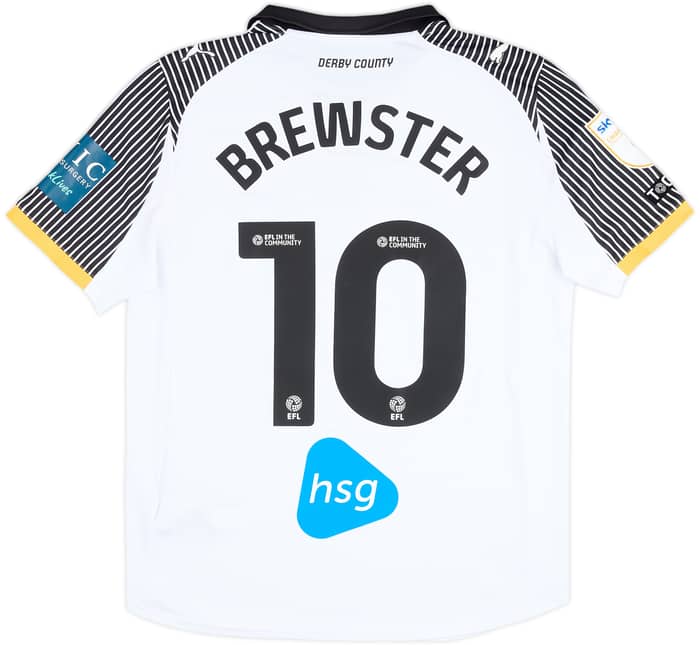 2025-26 Derby County Match Issue Home Shirt Brewster #10