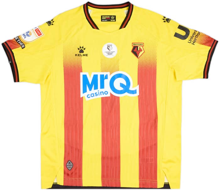 2025-26 Watford Match Issue Home Shirt Keben #4