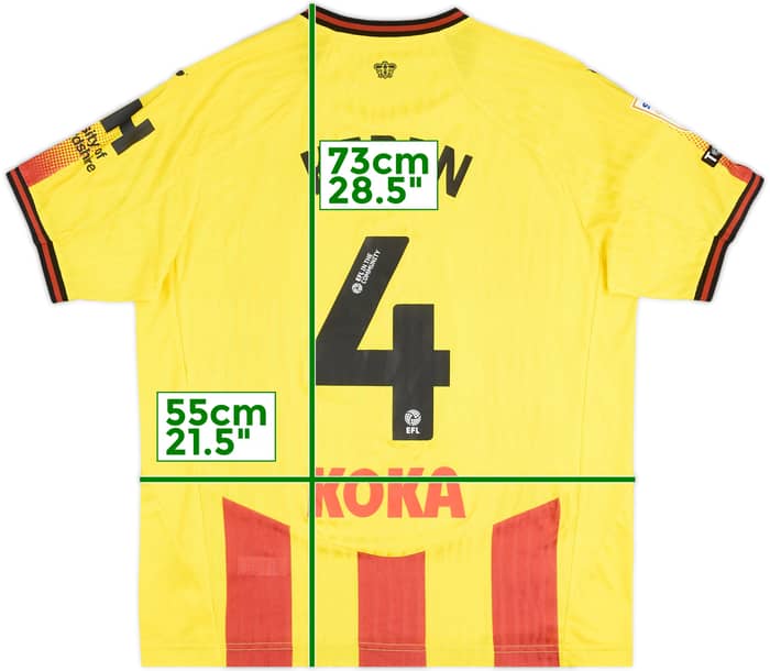 2025-26 Watford Match Issue Home Shirt Keben #4