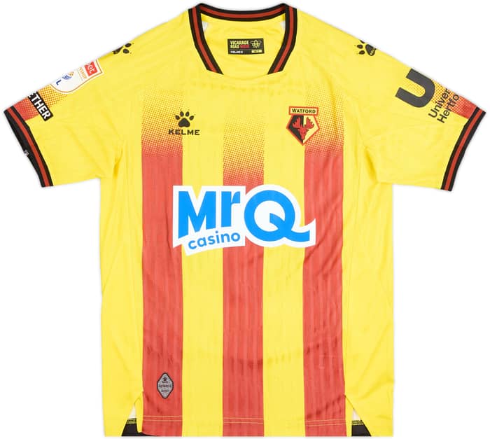 2025-26 Watford Match Issue Home Shirt Mendy #23