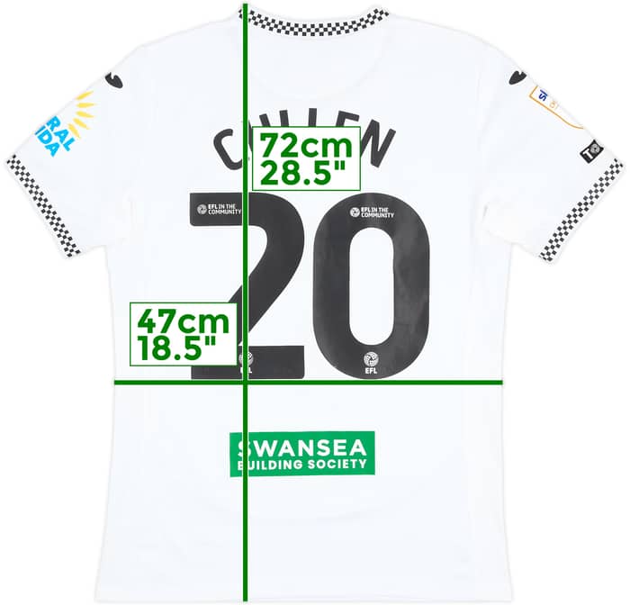 2025-26 Swansea Match Issue Home Shirt Cullen #20