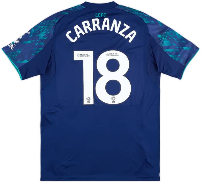 2025-26 Leicester Match Issue Away Shirt Carranza #18