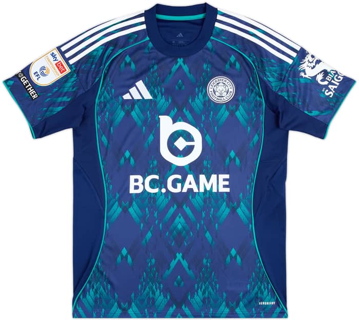 2025-26 Leicester Match Issue Away Shirt Carranza #18