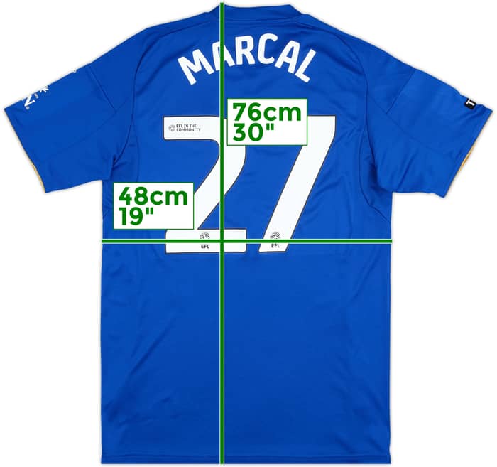 2025-26 Leicester Match Issue Home Shirt Marcal #27