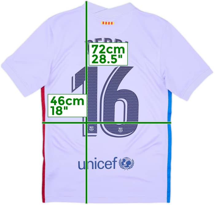 2021-22 Barcelona Away Shirt Pedri #16 - 8/10 - (S)