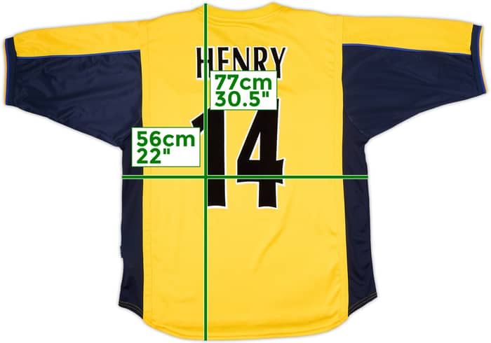 1999-01 Arsenal Away Shirt Henry #14 - 8/10 - (L)