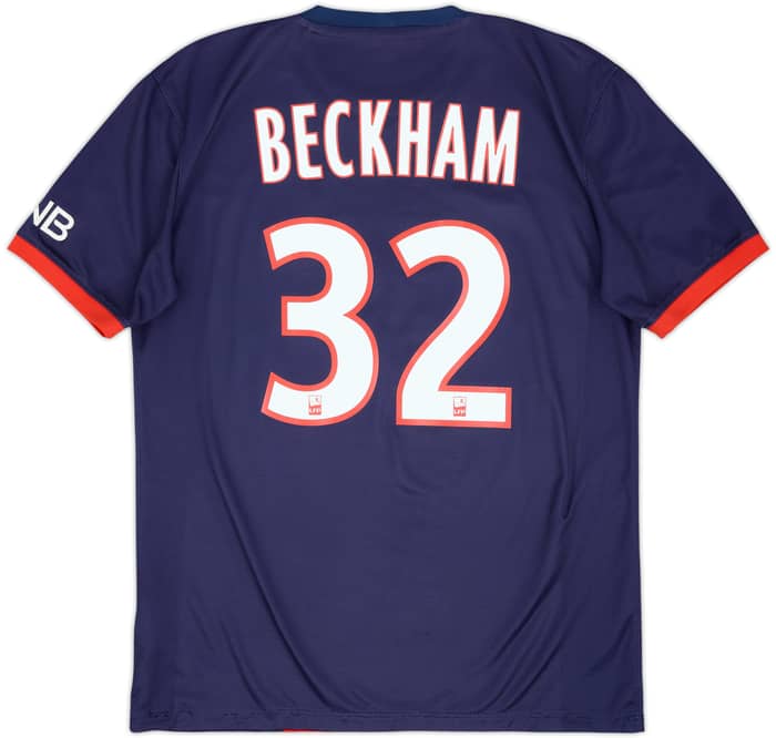 2013-14 Paris Saint-Germain Home Shirt Beckham #32 - 6/10 - (M)