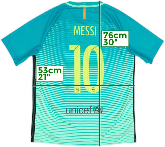 2016-17 Barcelona Third Shirt Messi #10 - 8/10 - (L)