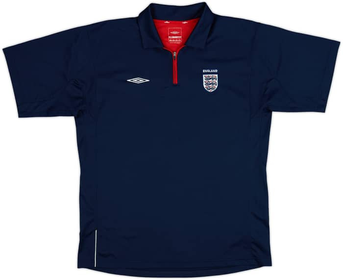 2004-05 England Umbro 1/4 Zip Polo Shirt - 8/10 - (L)