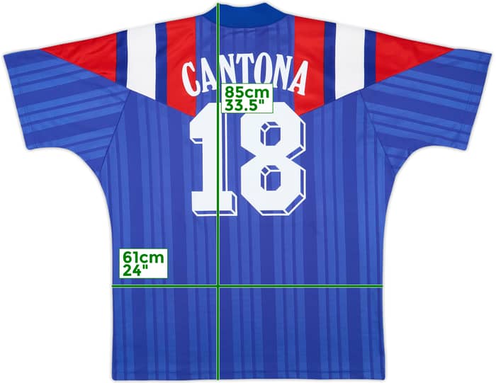1992-94 France Home Shirt Cantona #18 - 8/10 - (XXL)