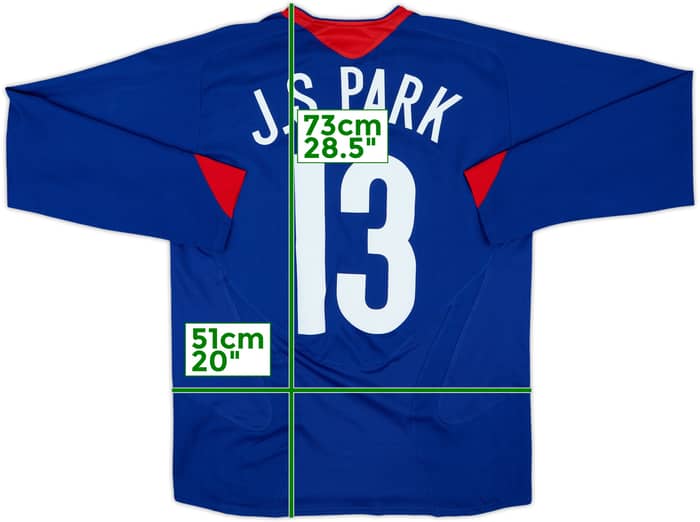 2005-06 Manchester United Away L/S Shirt J.S.Park #13 - 8/10 - (M)