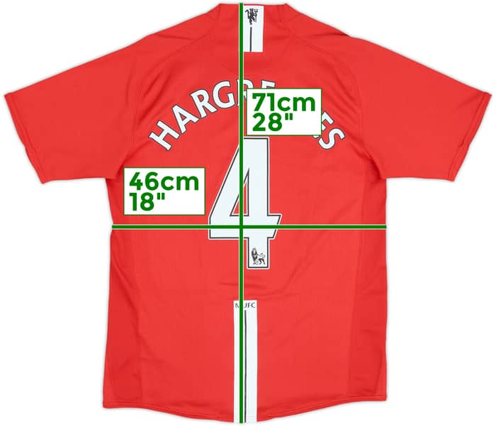 2007-09 Manchester United Home Shirt Hargreaves #4 - 10/10 - (S)