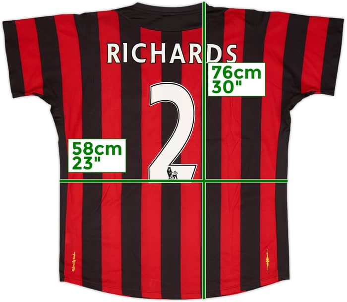 2011-12 Manchester City Away Shirt Richards #2 - 7/10 - (XL)