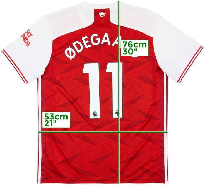 2020-21 Arsenal Home Shirt Odegaard #11 - 5/10 - (L)