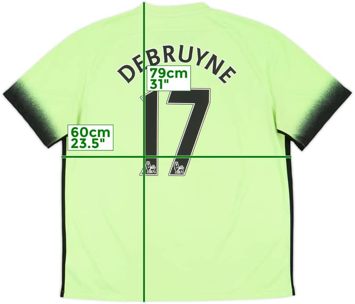 2015-16 Manchester City Third Shirt De Bruyne #17 - 7/10 - (XL)