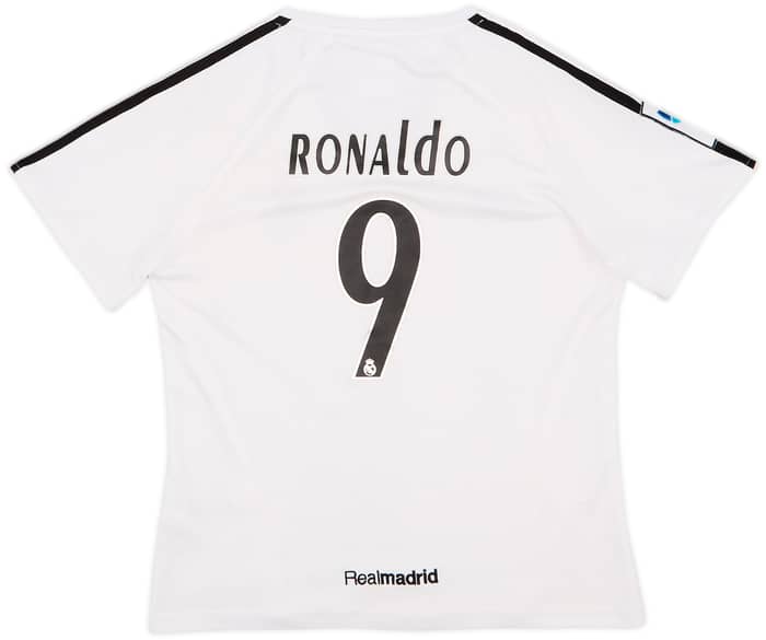 2005-06 Real Madrid Home Shirt Ronaldo #9 - 8/10 - (Women's M)