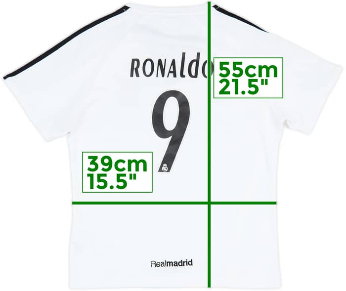 2005-06 Real Madrid Home Shirt Ronaldo #9 - 8/10 - (Women's M)