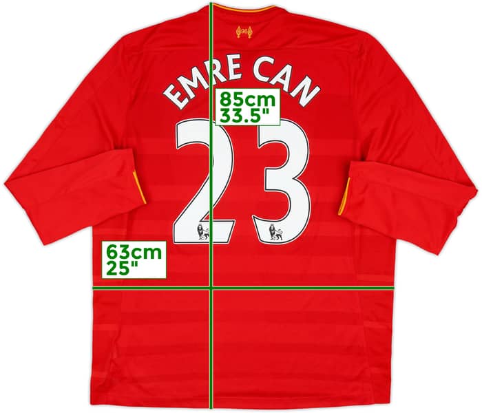 2016-17 Liverpool Home L/S Shirt Emre Can #23 - 6/10 - (XXL)