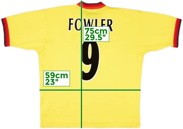 1997-99 Liverpool Away Shirt Fowler #9 - 10/10 - (L)