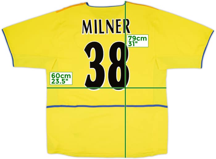 2002-03 Leeds United Away Shirt Milner #38 - 8/10 - (XXL)