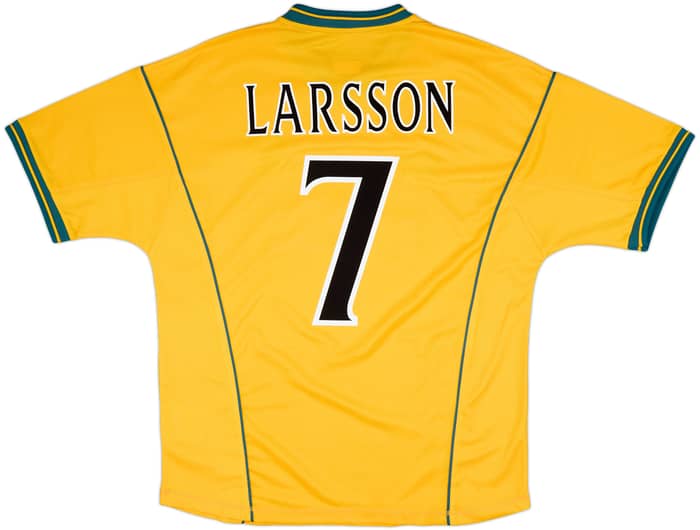 2000-02 Celtic Away Shirt Larsson #7 - 10/10 - (L)