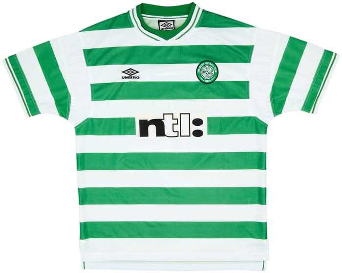 1999-01 Celtic Home Shirt Larsson #7 - 9/10 - (XL)