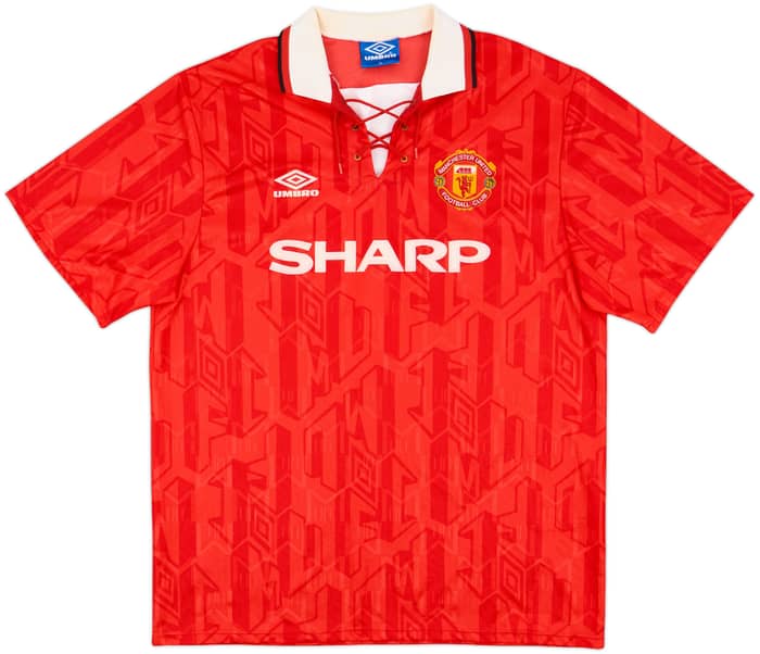 1992-94 Manchester United Home Shirt Cantona #7 - 8/10 - (XL)