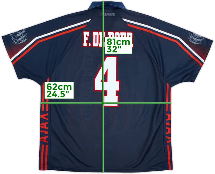 1997-98 Ajax Away Shirt F.De Boer #4 - 9/10 - (XXL)