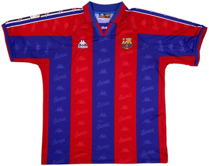 1995-97 Barcelona Home Shirt Giovanni #10 - 8/10 - (XL)