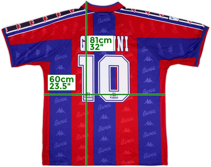 1995-97 Barcelona Home Shirt Giovanni #10 - 8/10 - (XL)