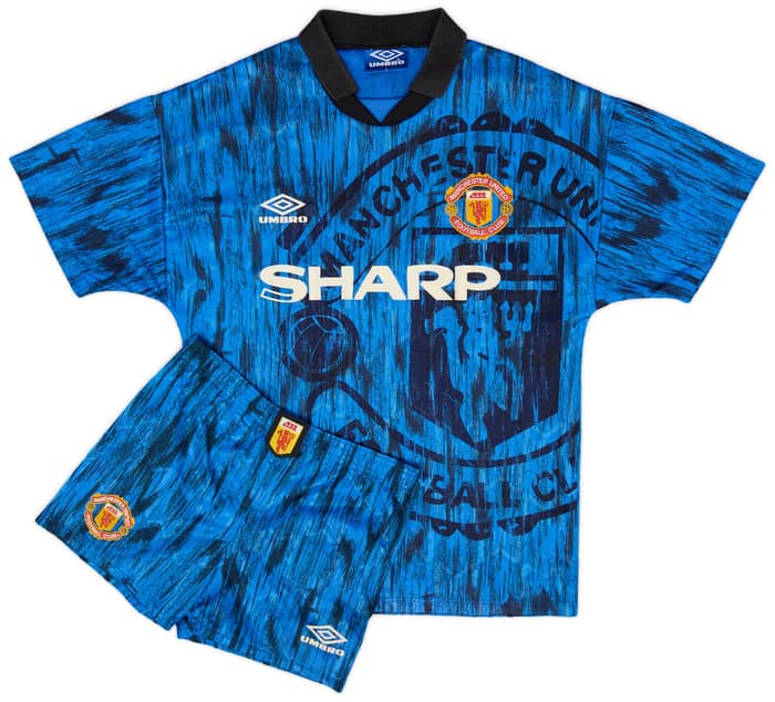 1992-93 Manchester United Away Shirt and Shorts - 6/10 - (S)