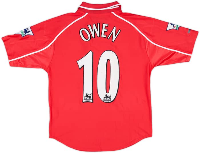 2000-02 Liverpool Home Shirt Owen #10 - 8/10 - (M.Boys)