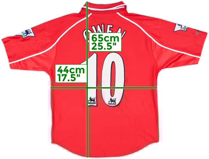 2000-02 Liverpool Home Shirt Owen #10 - 8/10 - (M.Boys)