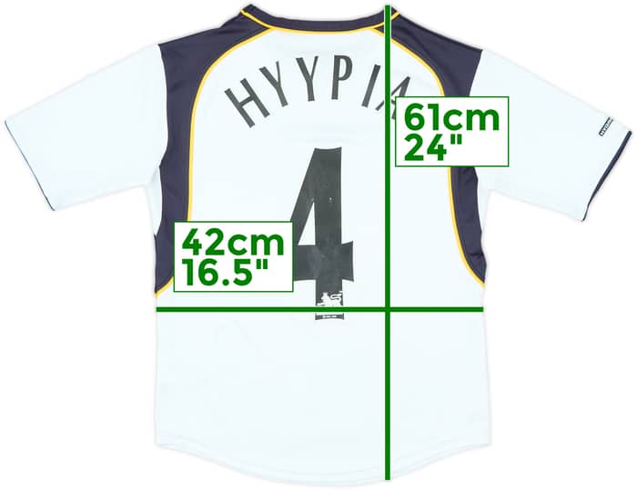 2001-03 Liverpool Away Shirt Hyypia #4 - 7/10 - (L.Boys)