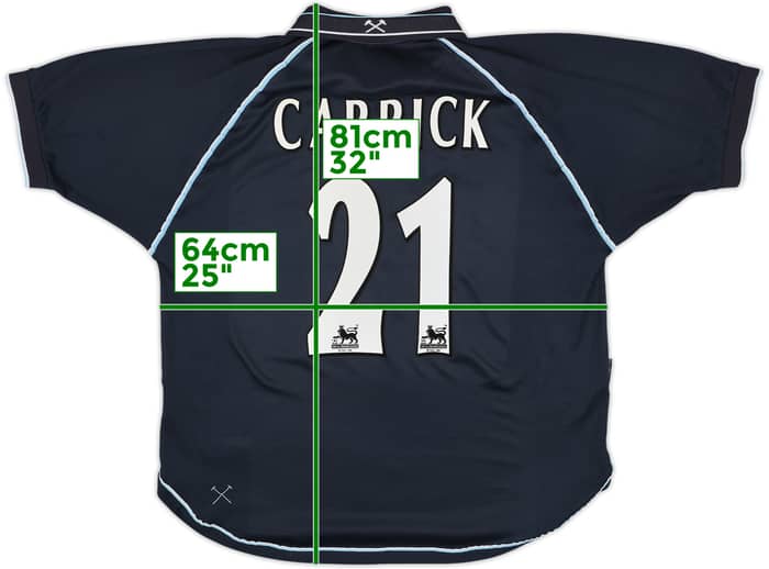 1999-01 West Ham Third Shirt Carrick #21 - 8/10 - (XXL)