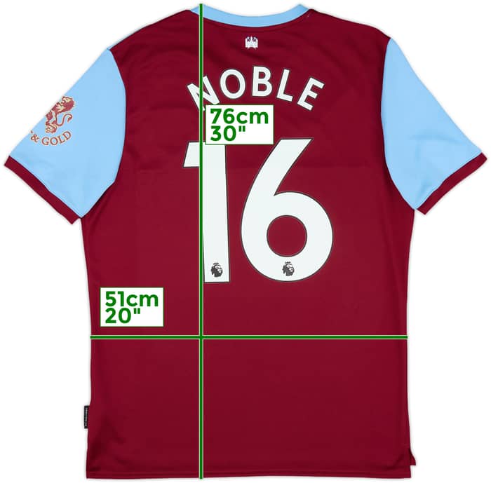 2019-20 West Ham Home Shirt Noble #16 - 10/10 - (L)