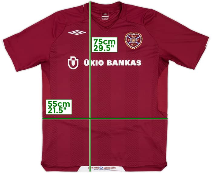 2008-09 Hearts Home Shirt - 8/10 - (L)